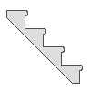 आकार और सामग्री सीधे ठोस अखंड सीढ़ियों की मात्रा की गणना।
