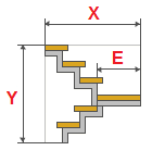 Υπολογισμός της μεταλλικές σκάλες με στροφή 180 μοιρών και ζιγκ-ζαγκ χορδή τόξου