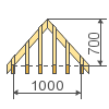 Cálculo de tejado a cuatro aguas.
