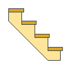 Calcul des principales dimensions des escaliers droits sur cordes.