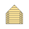 Pitungan jumlah bahan kanggo omah kayu saka kayu bunder.