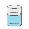 O cálculo do volume de líquido no barril.
