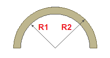 Calculation of the segment arch.