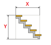 Υπολογισμό των συγκολλημένων μεταλλικές σκάλες με ζιγκ-ζαγκ χορδή τόξου
