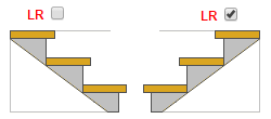 Pitungan saka undhak-undhakan logam karo zigzag 90-degree lan bowstring