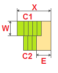 Itungan tangga logam jeung rotasi 180 derajat jeung zigzag bowstring