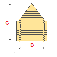 Perete lateral de casa de lemn